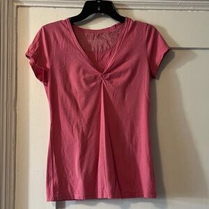 Banana Republic Pink Short Sleeve V-Neck Tee